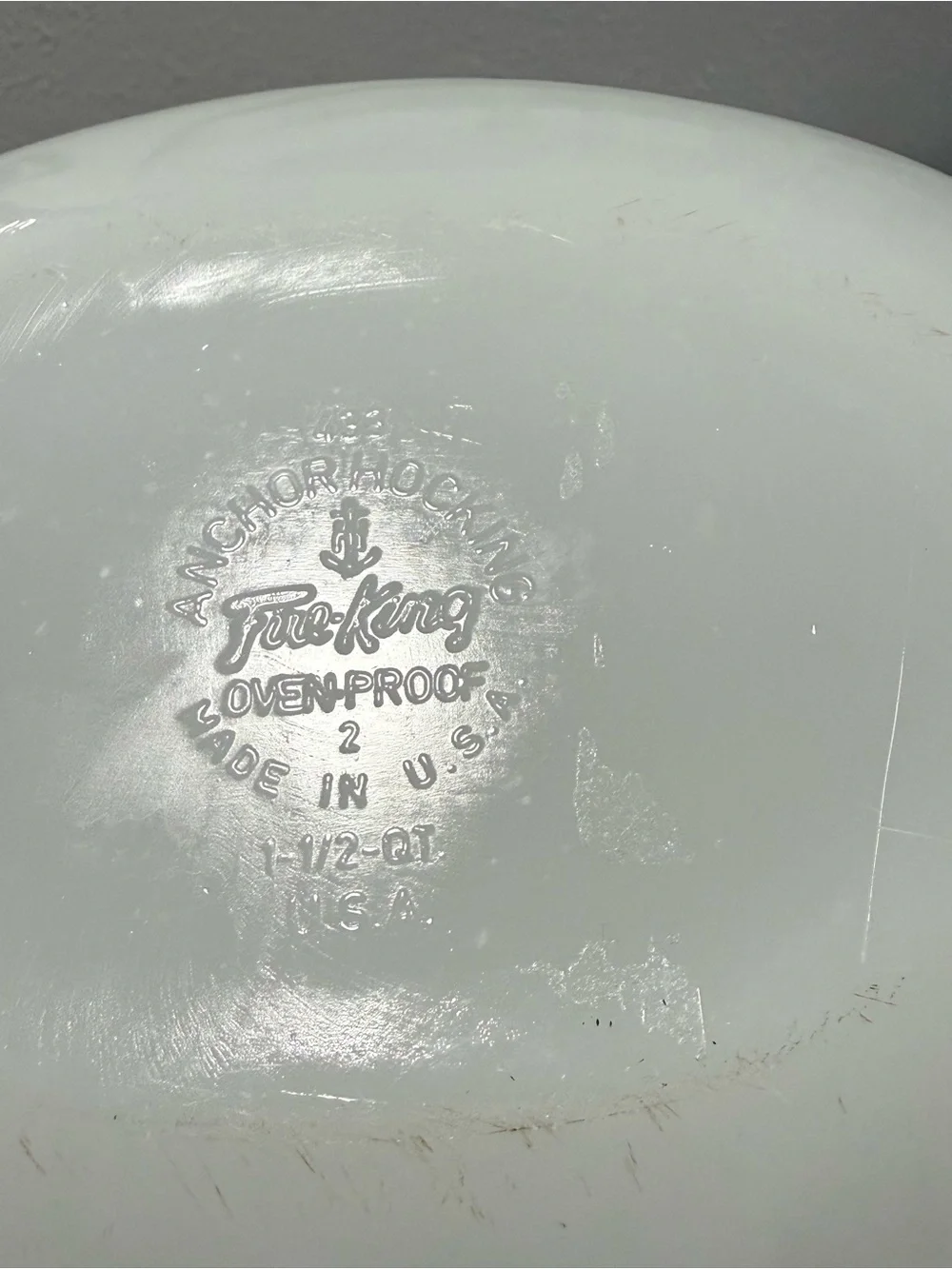 Fire King number 433 1 1/2 qt  floral baking dish